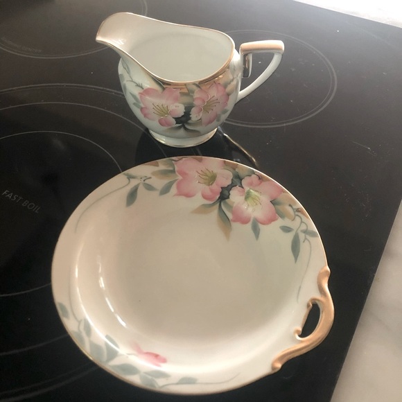Vintage Other - Noritake hand painted creamer and plate